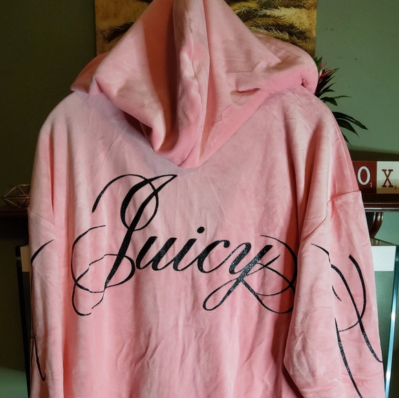 🩷 SO SOFT 🩷 JUICY BY JUICY COUTURE 2X & 3X WOMEN'S LONG SLEEVE ZIPPER HOODIE - Picture 5 of 5